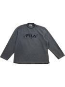 Fila Ανδρικό Φούτερ Γκρι με Ανάγλυφο Logo Size XL