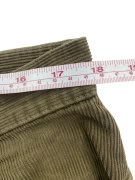 FILA Pantaloni in velluto a coste vintage con logo kaki da uomo XL