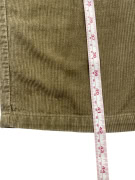 FILA Pantaloni in velluto a coste vintage con logo kaki da uomo XL