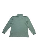FILA LONG SLEEVE POLO SHIRT VINTAGE EMBROIDERED LOGO GREEN HEATHER MEN'S S/M