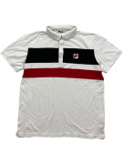 FILA ΜΠΛΟΥΖΑ POLO ΜΕ ΡΙΓΕΣ ΚΑΙ ΛΟΓΟΤΥΠΟ ΛΕΥΚΗ ΑΝΔΡΙΚΗ M