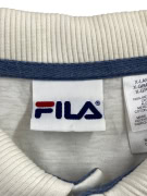 FILA polo vintage con logo ricamato écru unisex XL usata