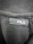 FILA Polo T-Shirt Logo Μαύρο UNISEX L