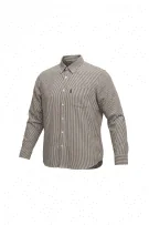 FILA Vintage Striped Shirt with Logo Brown-White Men's XXL