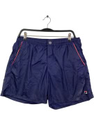 FILA pantaloncini da bagno in nylon vintage con logo patch blu scuro da uomo L