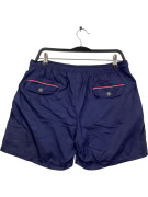 FILA pantaloncini da bagno in nylon vintage con logo patch blu scuro da uomo L