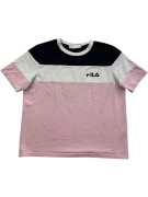 Fila T-shirt Colorblock Ροζ / Λευκό / Μαύρο