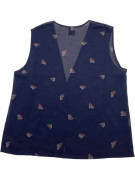 FIORELLA RUBINO ABITO RETRO NAVY DONNA PRE OWNED L