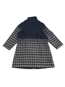 Fiorella Rubino Παλτό Vintage Houndstooth Logo Μαύρο/Γκρι Γυναικείο L