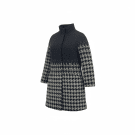 Fiorella Rubino Παλτό Vintage Houndstooth Logo Μαύρο/Γκρι Γυναικείο L