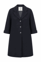 FORNARINA COAT CLASSIC BLACK WOMENS PRE OWNED L