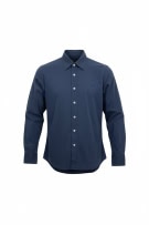 FRED PERRY Πουκάμισο Slim Fit με Κεντητό Λογότυπο Μπλε Ανδρικό M