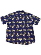 FREE PLANET SHIRT FLORAL NAVY MEN PRE OWNED L