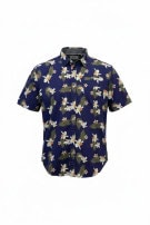 FREE PLANET SHIRT FLORAL NAVY MEN PRE OWNED L