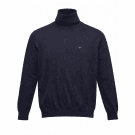 Fynch-Hatton Maglia lavorata a maglia a collo alto nera da uomo XL