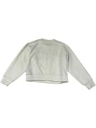 G-STAR RAW felpa girocollo écru con logo calligrafico - S