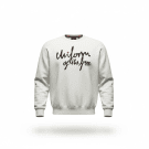 G-STAR RAW felpa girocollo écru con logo calligrafico - S