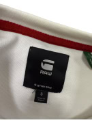 G-STAR RAW felpa girocollo écru con logo calligrafico - S