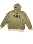 G-STAR RAW Felpa Hoodie Casual Logo 74W kaki da uomo XL