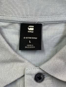 G STAR RAW POLO SHIRT MINIMAL LIGHT GREY MENS PRE OWNED L