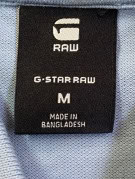 G STAR RAW POLO SHIRT MINIMAL LIGHT BLUE MEN PRE OWNED M