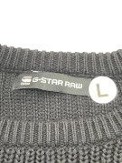 G STAR RAW ΠΛΕΚΤΟ ΠΟΥΛΟΒΕΡ MINIMAL ΜΑΥΡΟ ΑΝΤΡΙΚΟ PRE OWNED L