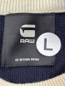 G STAR RAW ΠΛΕΚΤΟ ΠΟΥΛΟΒΕΡ ΡΙΓΕ NAVY ΓΚΡΙ ΚΡΕΜ ΑΝΤΡΙΚΟ PRE OWNED L