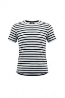 G-STAR RAW T-SHIRT CASUAL STRIPED LOGO WHITE-BLUE MENS L