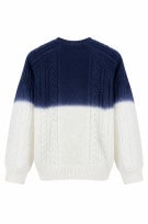 GANT MAGLIONE IN MAGLIA MINIMAL NAVY BIANCO UOMO PRE OWNED L