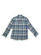 GANT Πουκάμισο Long Island Linen Regular Fit Γαλάζιο Καρό Ανδρικό M