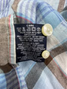 GANT Πουκάμισο Long Island Linen Regular Fit Γαλάζιο Καρό Ανδρικό M
