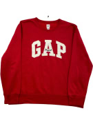 GAP SWEATSHIRT BIG LOGO RED UNISEX XL