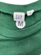GAP CREWNECK SWEATSHIRT PRINTED LOGO DARK GREEN WOMENS M