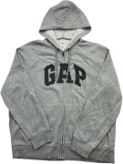 GAP Ζακέτα με Κουκούλα Vintage Λογότυπο Γκρι Ανδρική XL