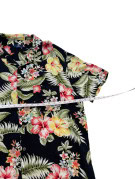 GEORGE ΠΟΥΚΑΜΙΣΟ HAWAIIAN PRINT ΜΑΥΡΟ ΑΝΤΡΙΚΟ PRE OWNED L