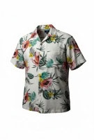 GEORGE SHIRT TROPICAL OFF WHITE MEN PRE OWNED M