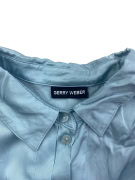 GERRY WEBER Satin Shirt Classic Solid Light Blue Women’s M