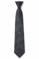GIANMARCO VENTURI ΓΡΑΒΑΤΑ PAISLEY ΓΚΡΙ ΜΠΛΕ ΑΝΤΡΙΚΟ PRE OWNED