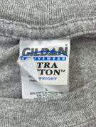 GILDAN GRAPHIC TEE RACING GREY UNISEX PRE OWNED L