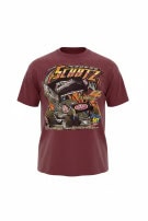 GILDAN GRAPHIC TEE RACING BURGUNDY UNISEX PRE OWNED XXL