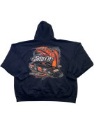 GILDAN HOODIE RACING BLACK MENS PRE OWNED 2XL