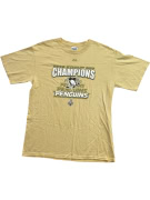 GILDAN T SHIRT VINTAGE 2009 STANLEY CUP CHAMPIONS YELLOW UNISEX MEDIUM pre-owned