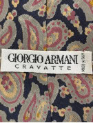 GIORGIO ARMANI TIE CLASSIC PAISLEY NAVY MENS PRE OWNED