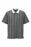 1990S GRAND SLAM POLO SHIRT STRIPED GREY MEN PRE OWNED L