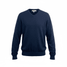 Guess Ανδρικό Πλεκτό Πουλόβερ V-Neck Μπλε Σκούρο XL