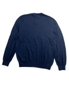 Guess Ανδρικό Πλεκτό Πουλόβερ V-Neck Μπλε Σκούρο XL