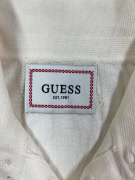 GUESS Εκρού Πλεκτό Polo Μακρυμάνικο Ανδρικό XL