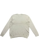 Guess Πλεκτή Μπλούζα Vintage Ριγέ Ανάγλυφη Off-White Ανδρική L