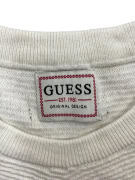 Guess Πλεκτή Μπλούζα Vintage Ριγέ Ανάγλυφη Off-White Ανδρική L
