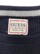 GUESS WAFFLE KNIT SWEATER ORIGINAL DESIGN BLACK MEN'S L